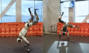 Robot hình người Mỹ trình diễn điệu nhảy đường phố Robot hình người Mỹ trình diễn điệu nhảy đường phố