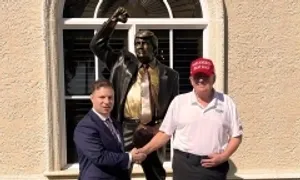 Ông Trump được tặng tượng đồng mô phỏng khoảnh khắc thoát ám sát Ông Trump được tặng tượng đồng mô phỏng khoảnh khắc thoát ám sát